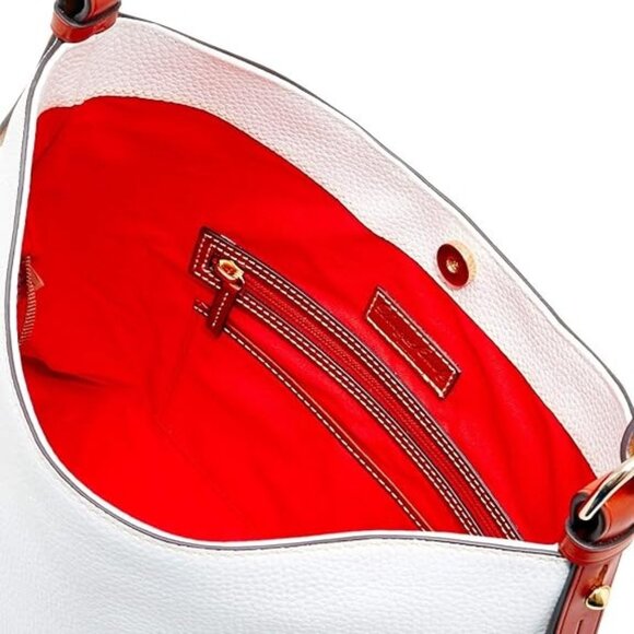 Dooney & Bourke NWT $298 Bone White Leather Hobo Bag - Picture 3 of 12